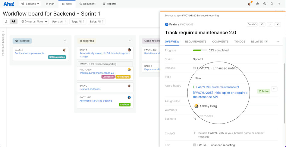 New Aha! Develop Extension for Azure Repos