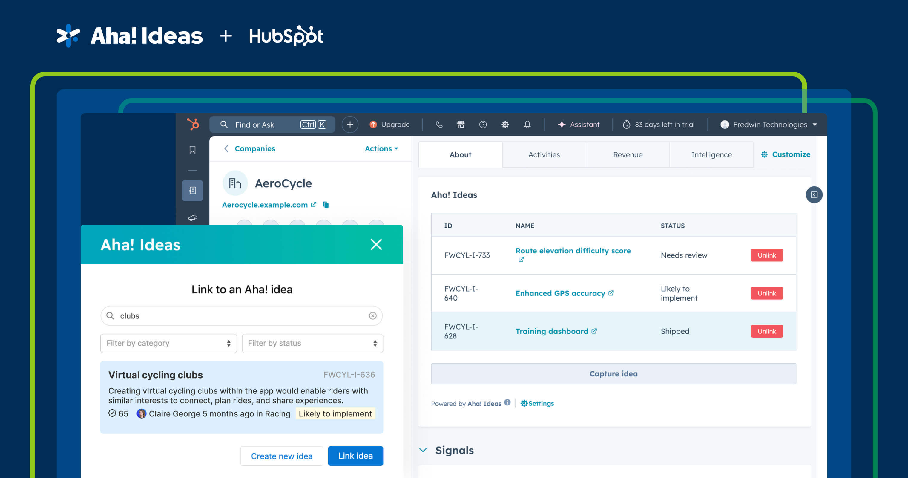 The new Aha! Ideas + HubSpot integration is live