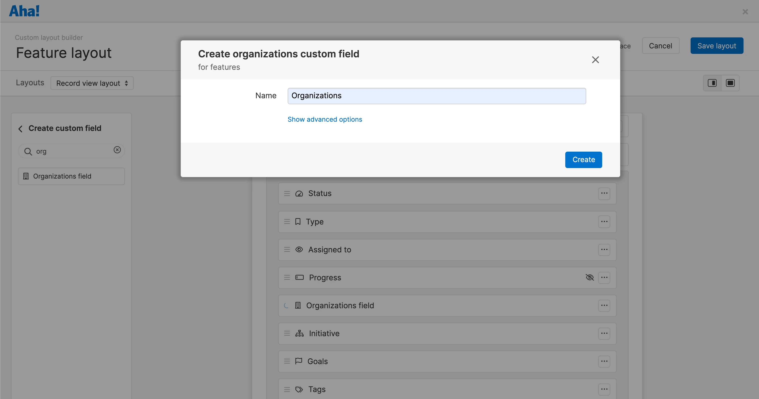 You can also use relationship custom fields to link to other record types such as personas, competitors, and workspaces.