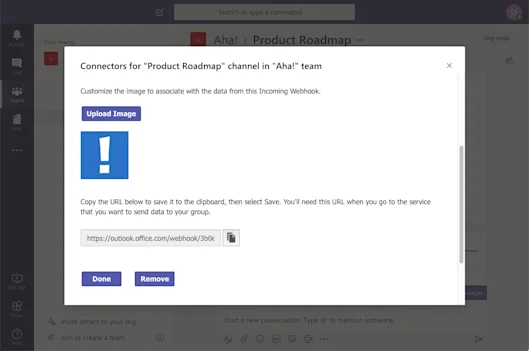 Microsoft Teams Roadmap Tool Integration