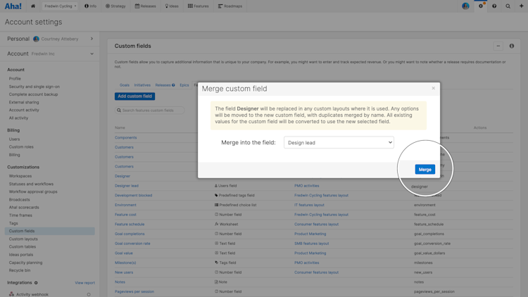 Any matching choices — such as users to select as the designer — will be merged together, automatically accounting for duplicates. 