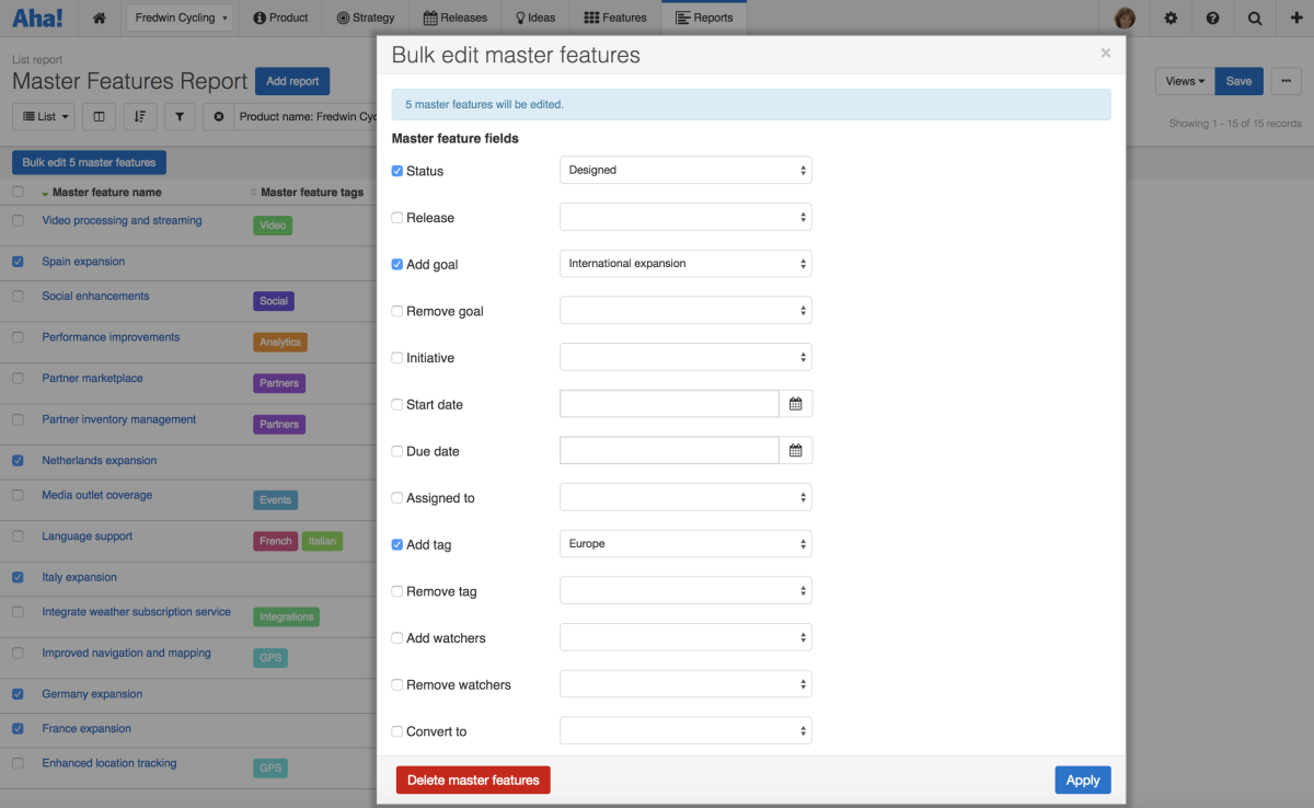 Just Launched! —  Make Bulk Changes to Your Product Roadmap Data