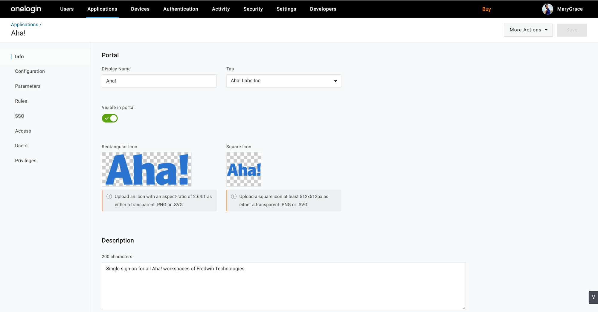 Onelogin Roadmap Tool Integration Aha