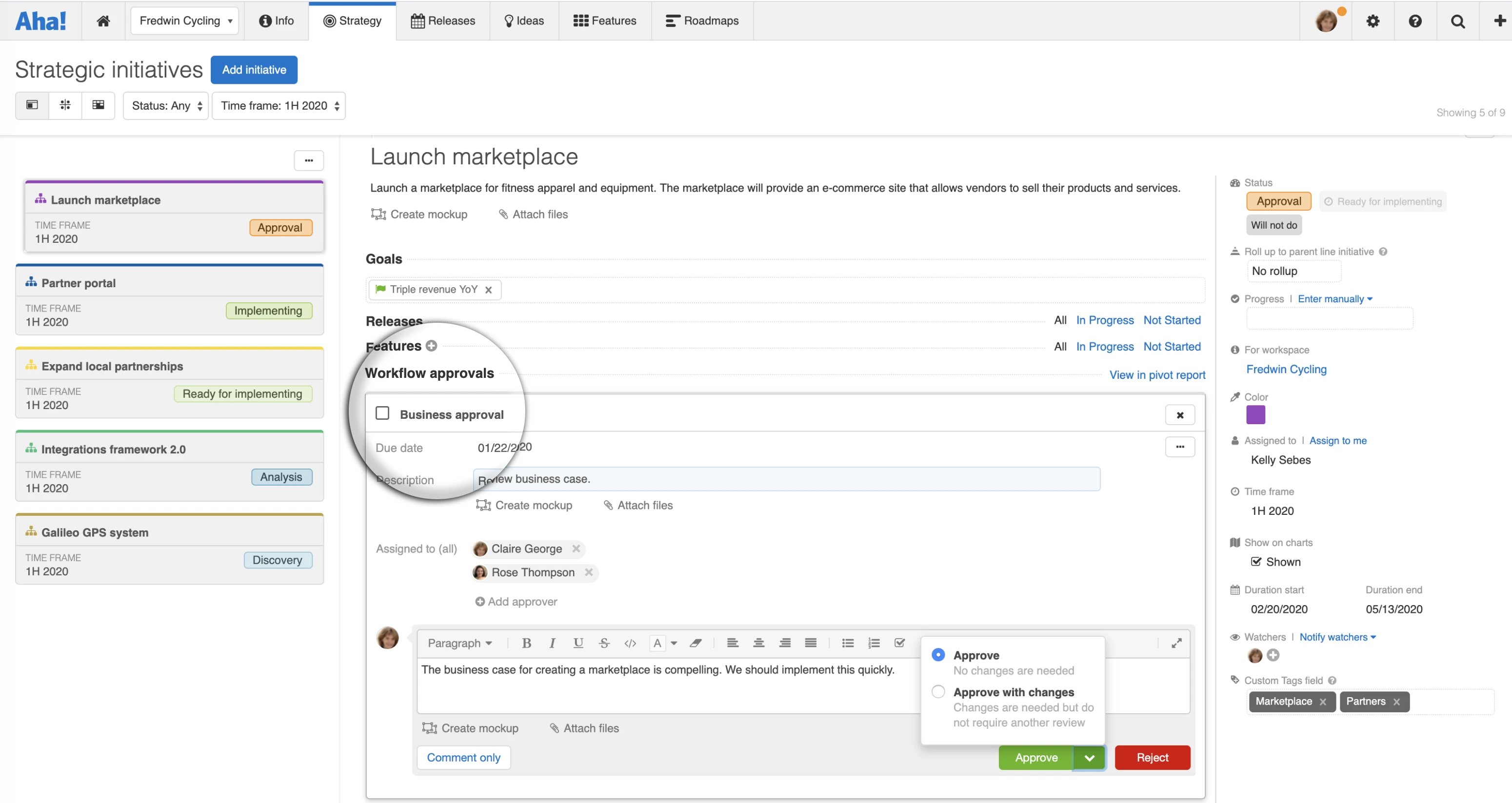 Just Launched! — Add Approval Gates to Workflows in Aha!