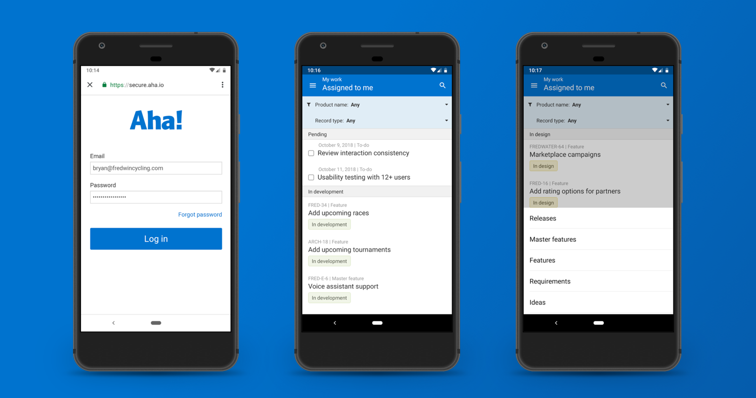 Just Launched! — Aha! Mobile Now Available for Android™ Aha!