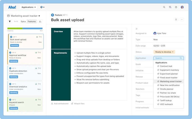 Build prototypes and applications with AI | Aha! Builder
