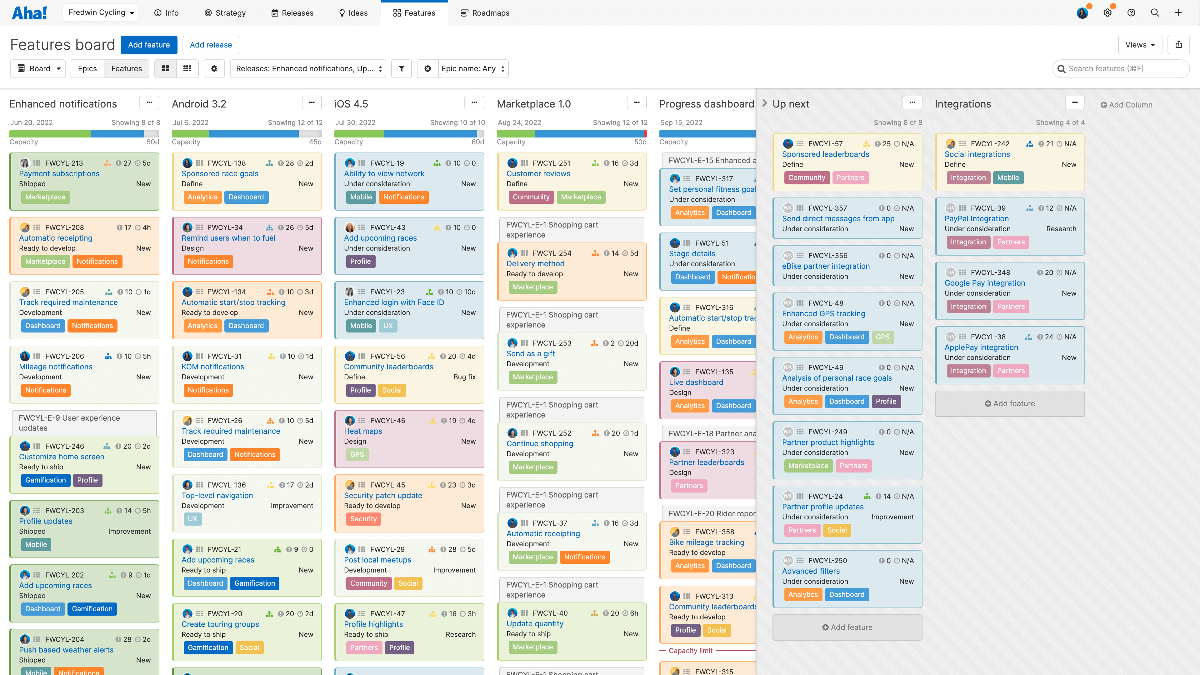 Agile Product Backlog Grooming Aha Software   2022 Features Board Parking Lot 