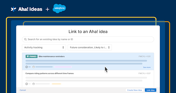 New Salesforce search improves feedback submission to Aha! Ideas