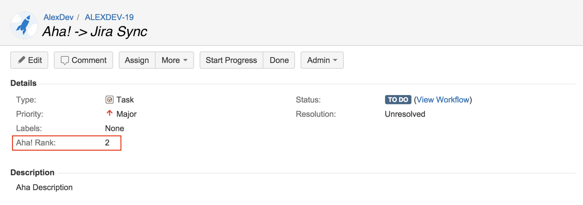 Blog - Send the Development Priority of Your Features from Aha! to Jira - inline image