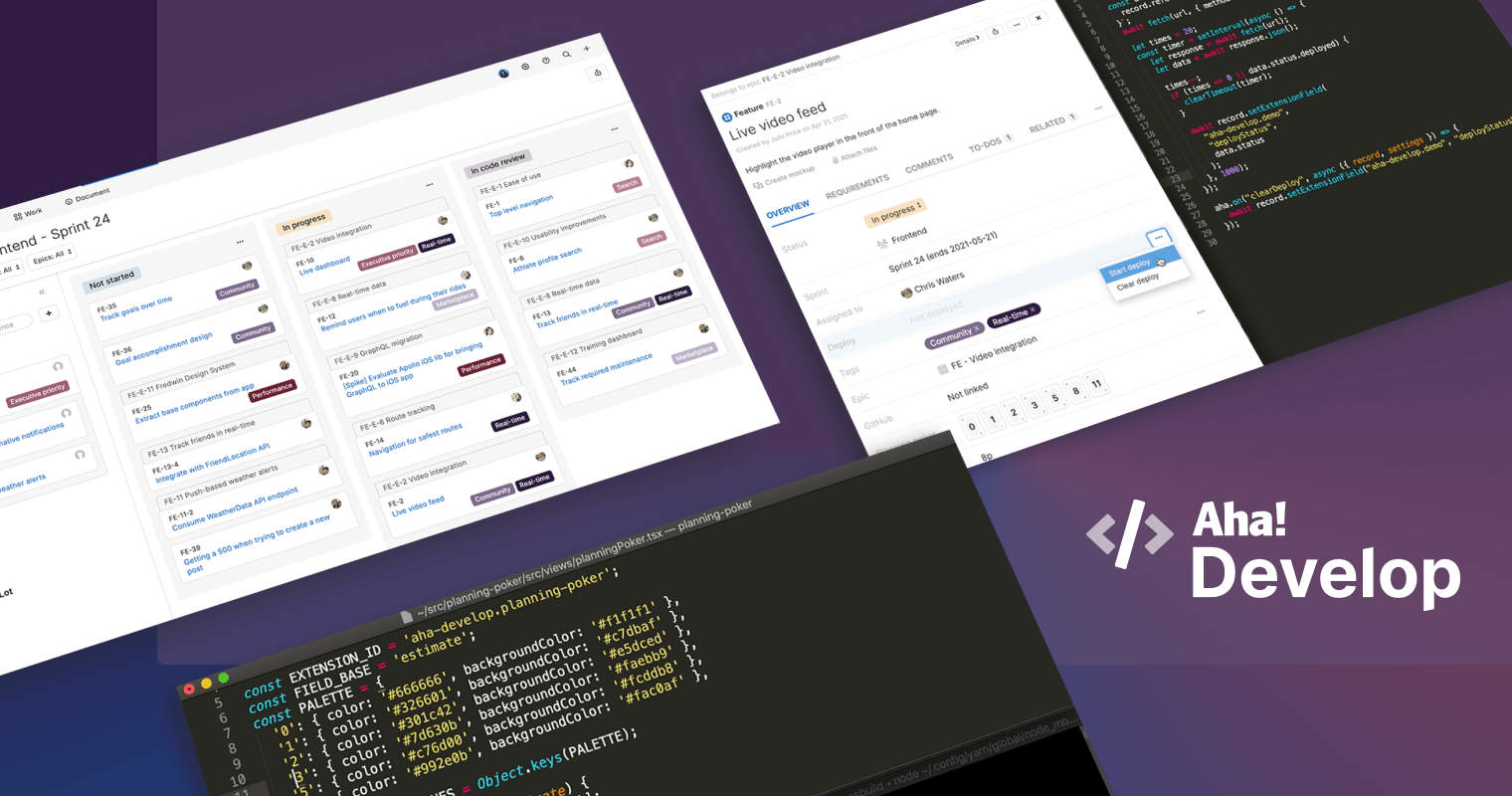 Aha! launches Aha! Develop — a  fully extendable agile development tool 