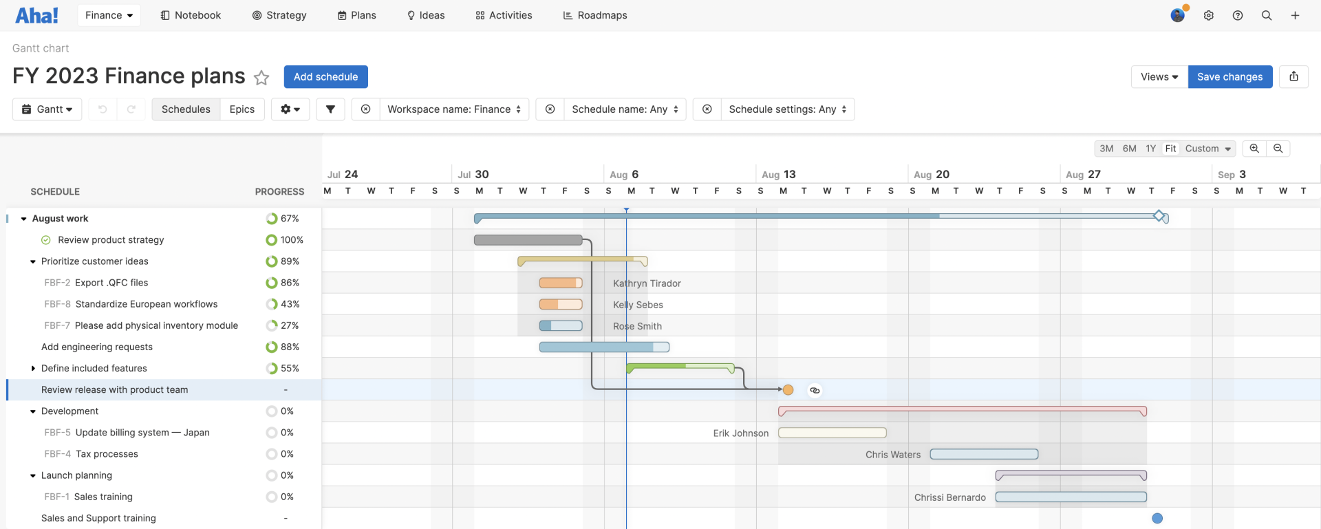 Aha! Roadmaps | Explore a business operations workspace in your account ...