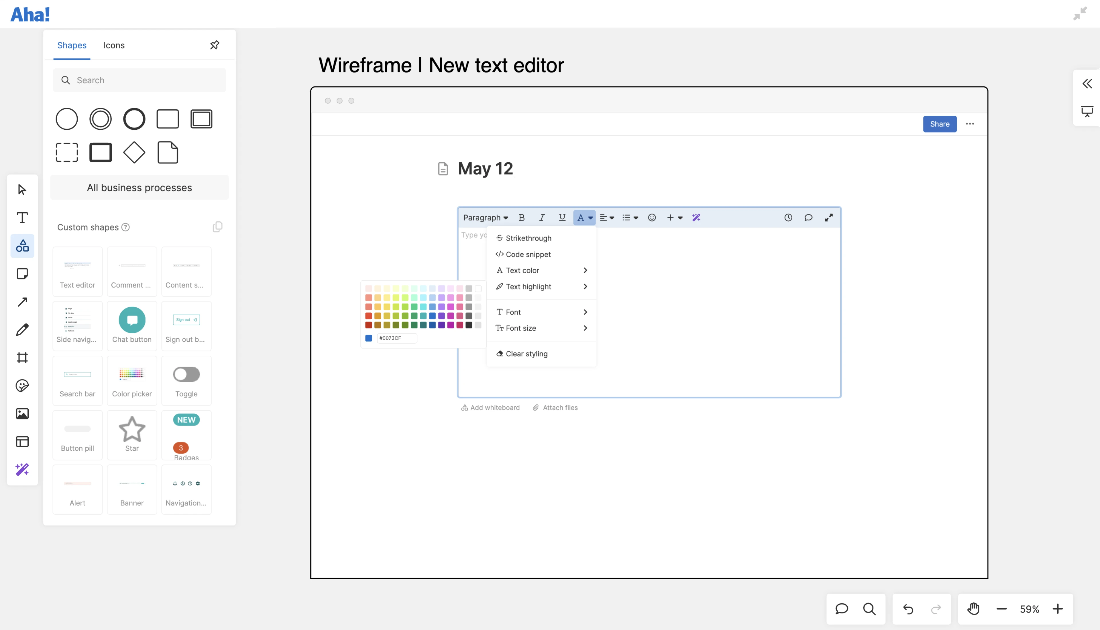 Aha! Whiteboards Advanced