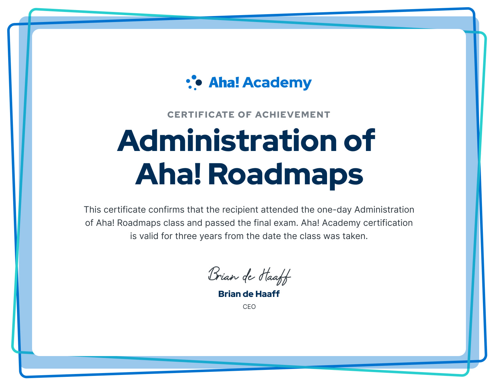 Sign up for Administration of Aha! Roadmaps