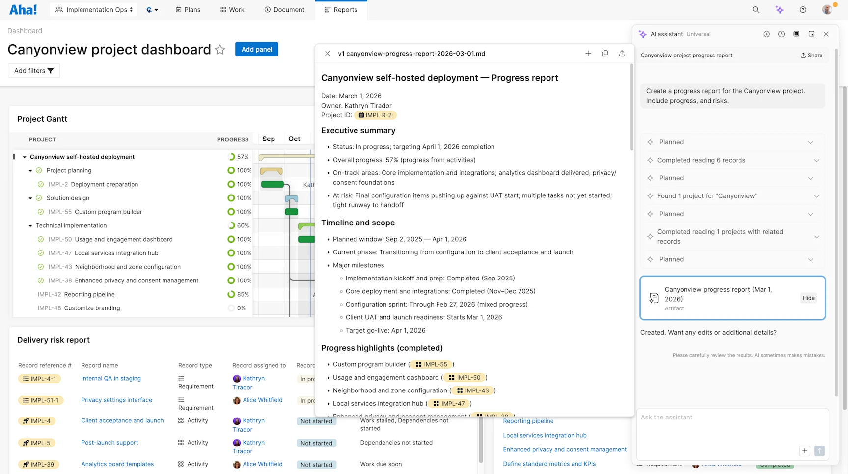 Aha! Teamwork AI Assistant — Accelerate Project Delivery