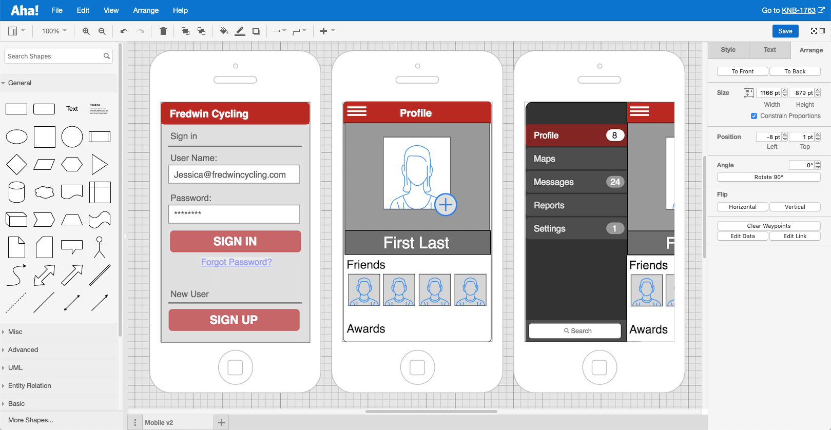 Aha! Roadmaps mockups