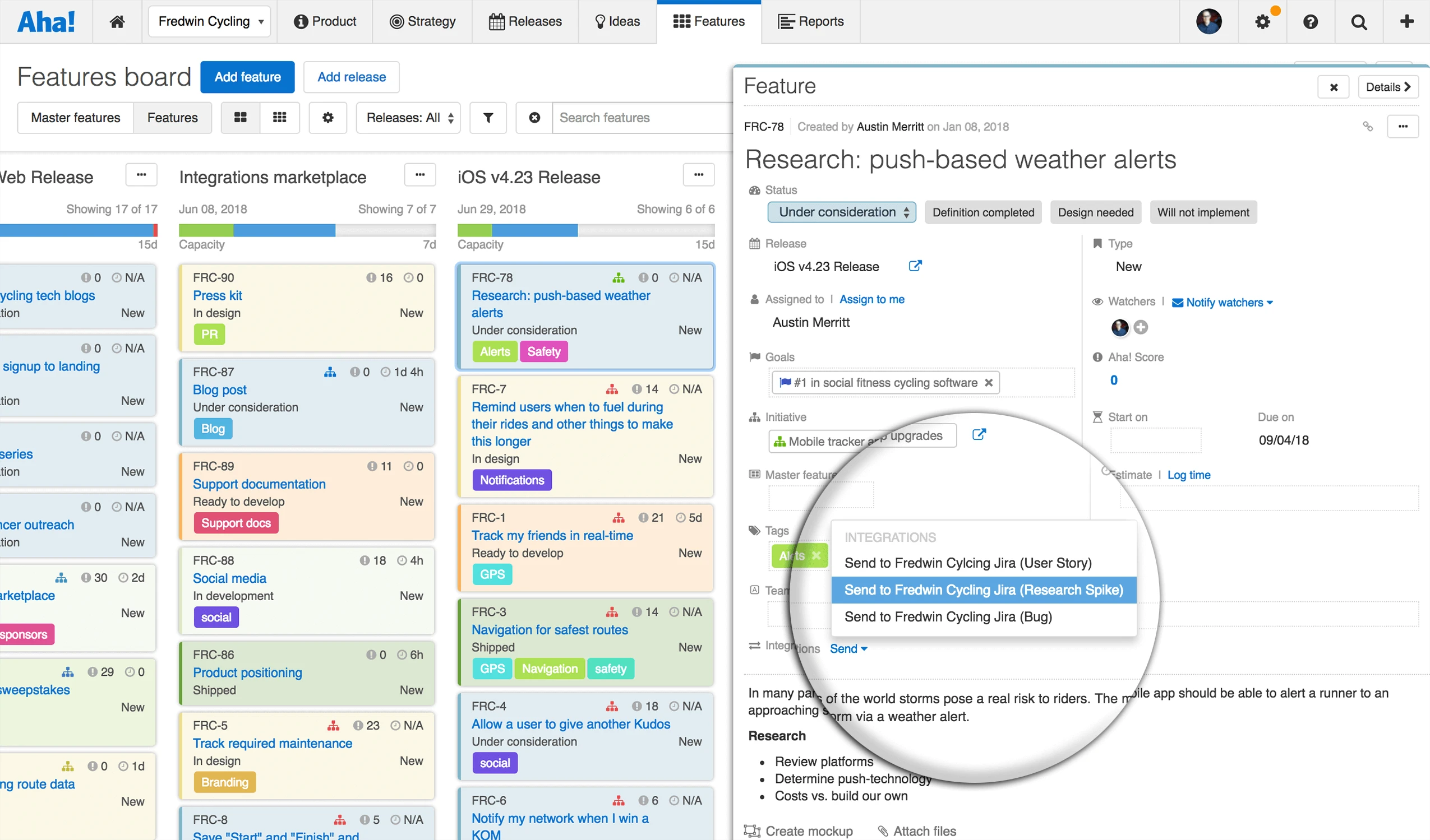 Blog - Just Launched! — New Options for Integrating Aha! With Jira, VSTS, and TFS - inline image