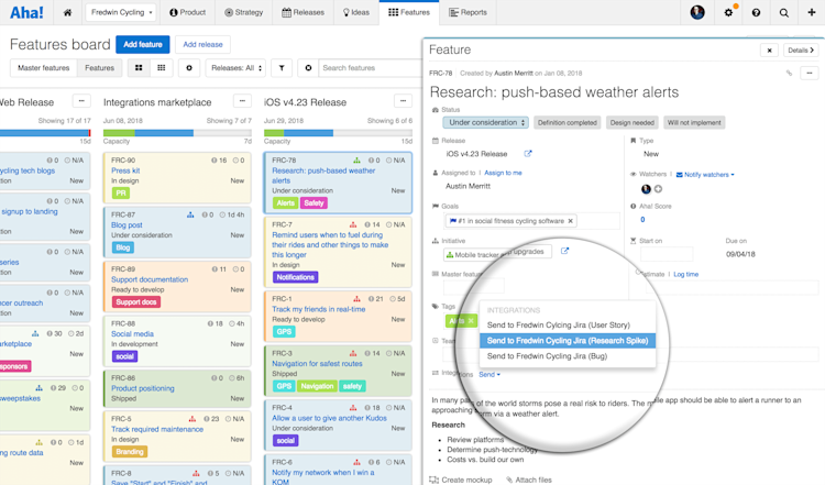 Blog - Just Launched! — New Options for Integrating Aha! With Jira, VSTS, and TFS - inline image