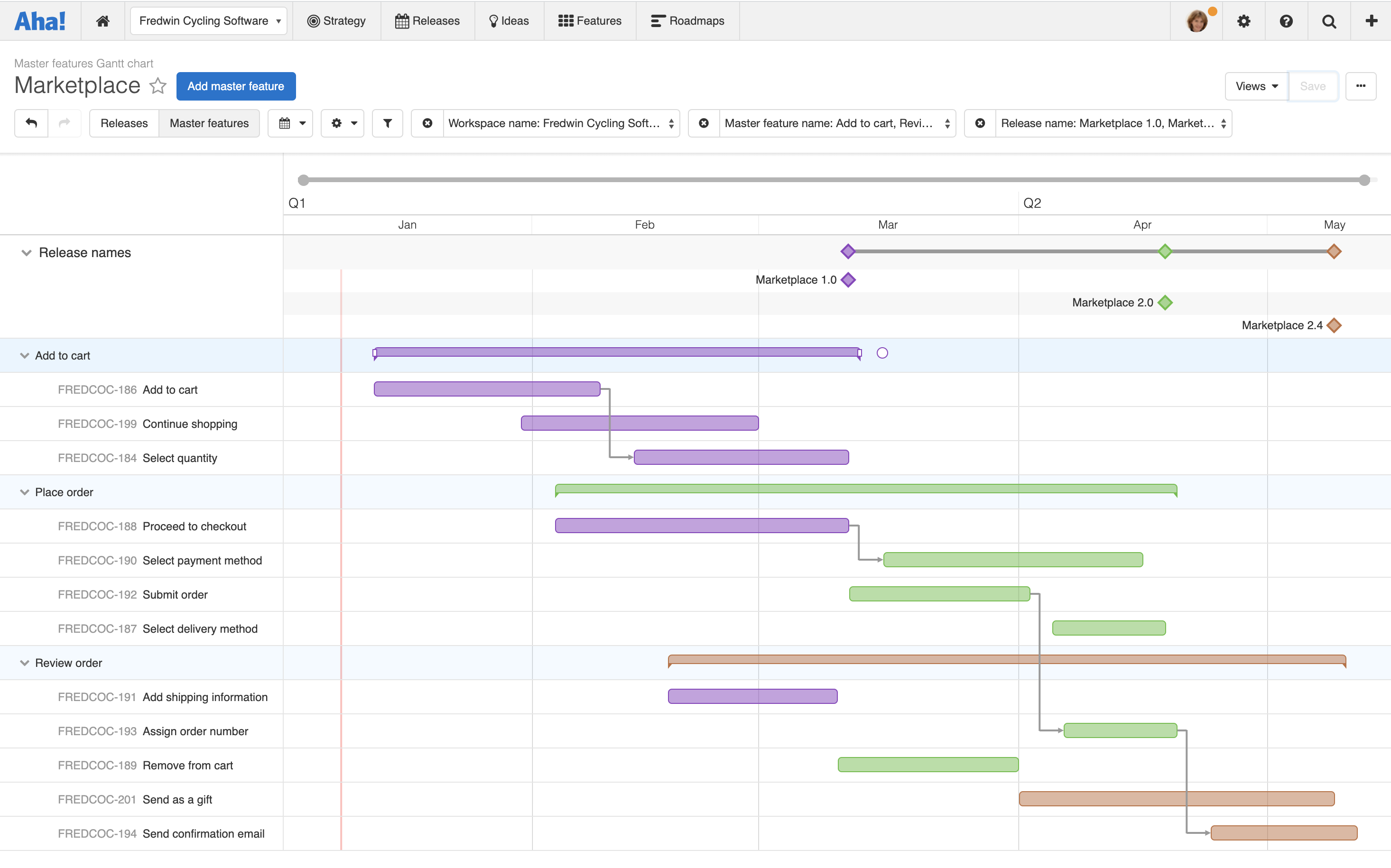 Just Launched! — New Gantt Chart to Visualize Cross-Functional Work | Aha!