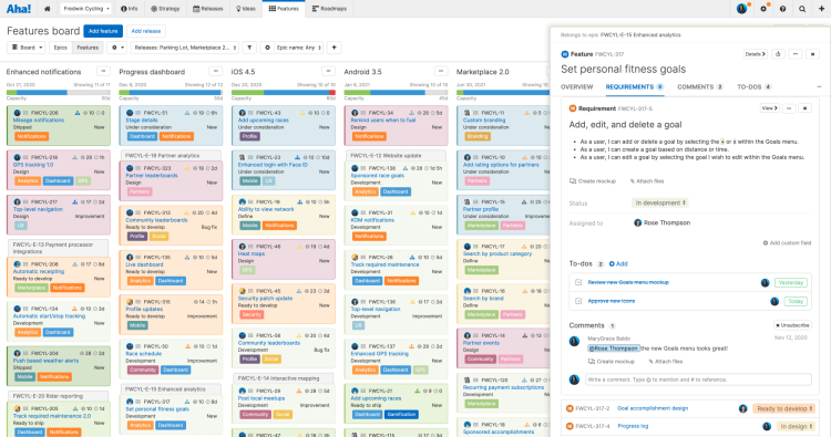 Just Launched! — Improved Layouts for Managing Requirements and Initiatives