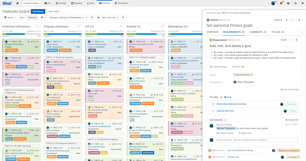 Requirements Layout Just Launched! — Improved Layouts for Managing Requirements and Initiatives