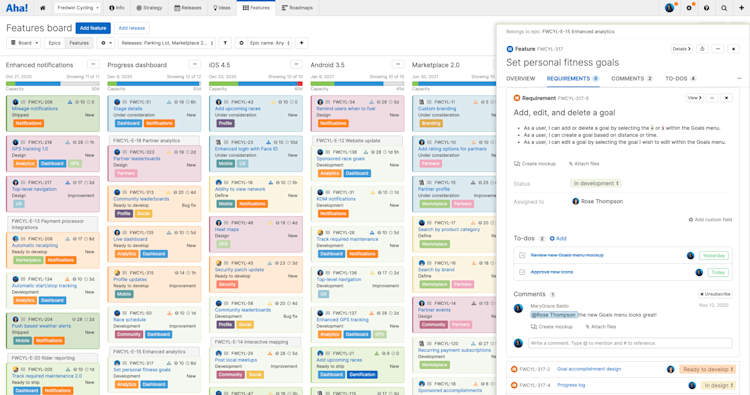 Just Launched! — Improved Layouts for Managing Requirements and Initiatives