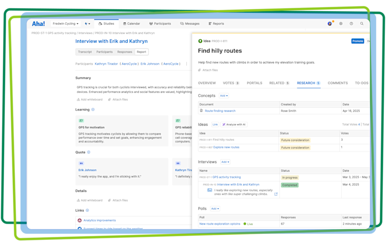 Aha! Discovery integration with Aha! Roadmaps