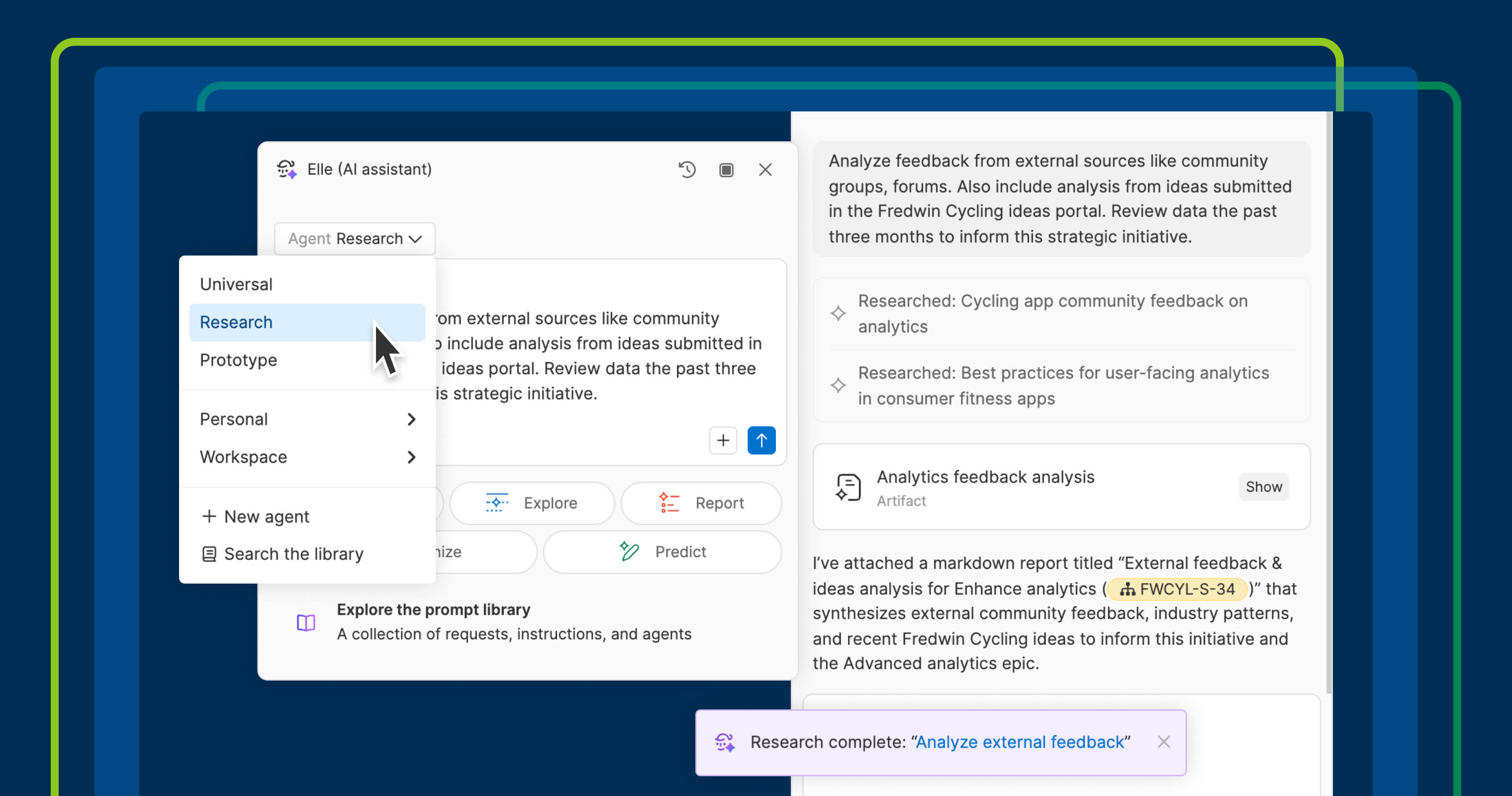 Introducing a new AI agent in Aha! software for deep product research
