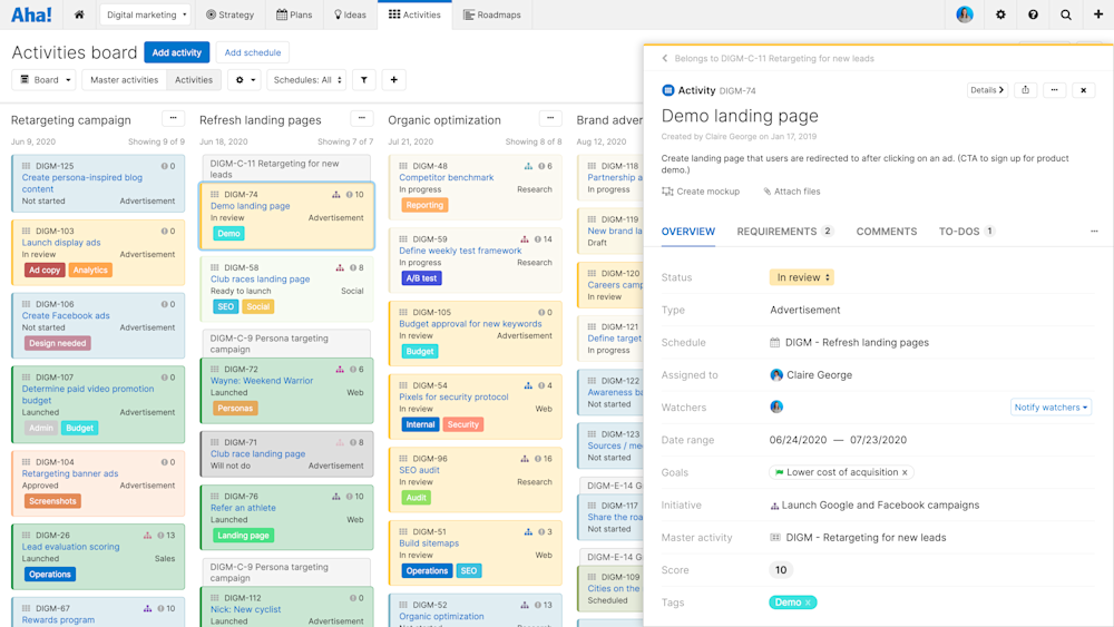 12 Components of a Digital Marketing Plan | Aha! software