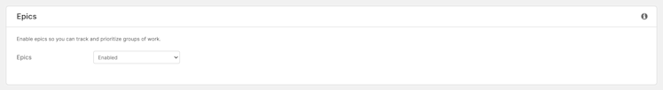 Workspace-level epics settings