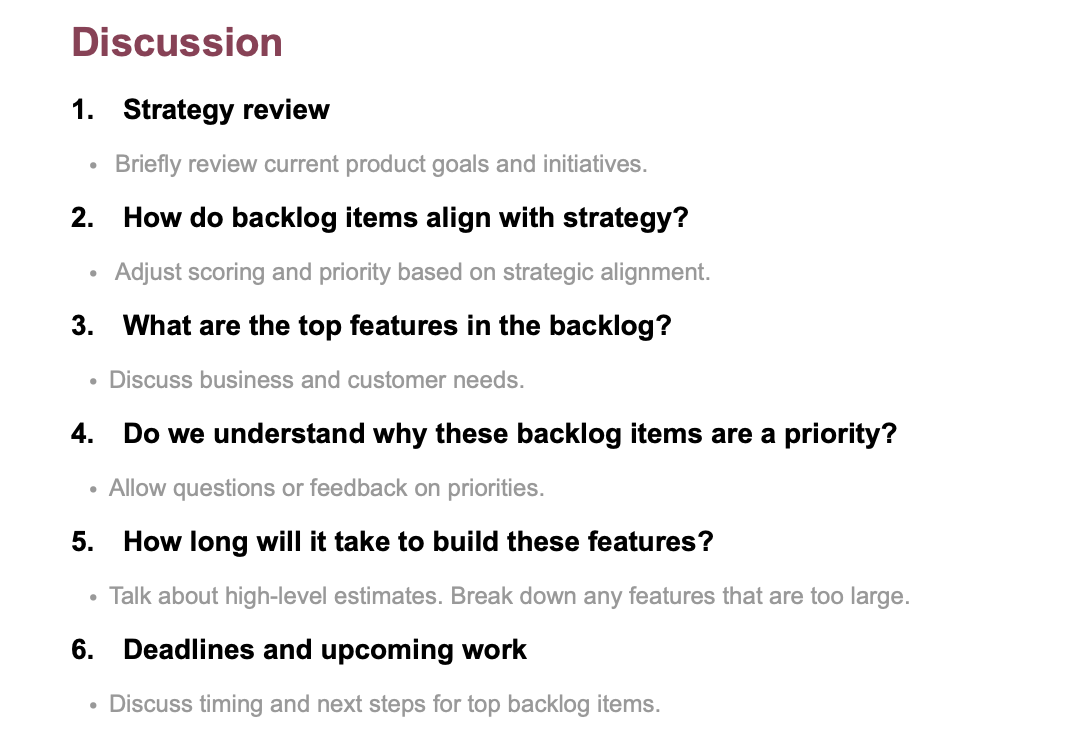 6 Product Management Meeting Templates [Free Downloads] | Aha! software