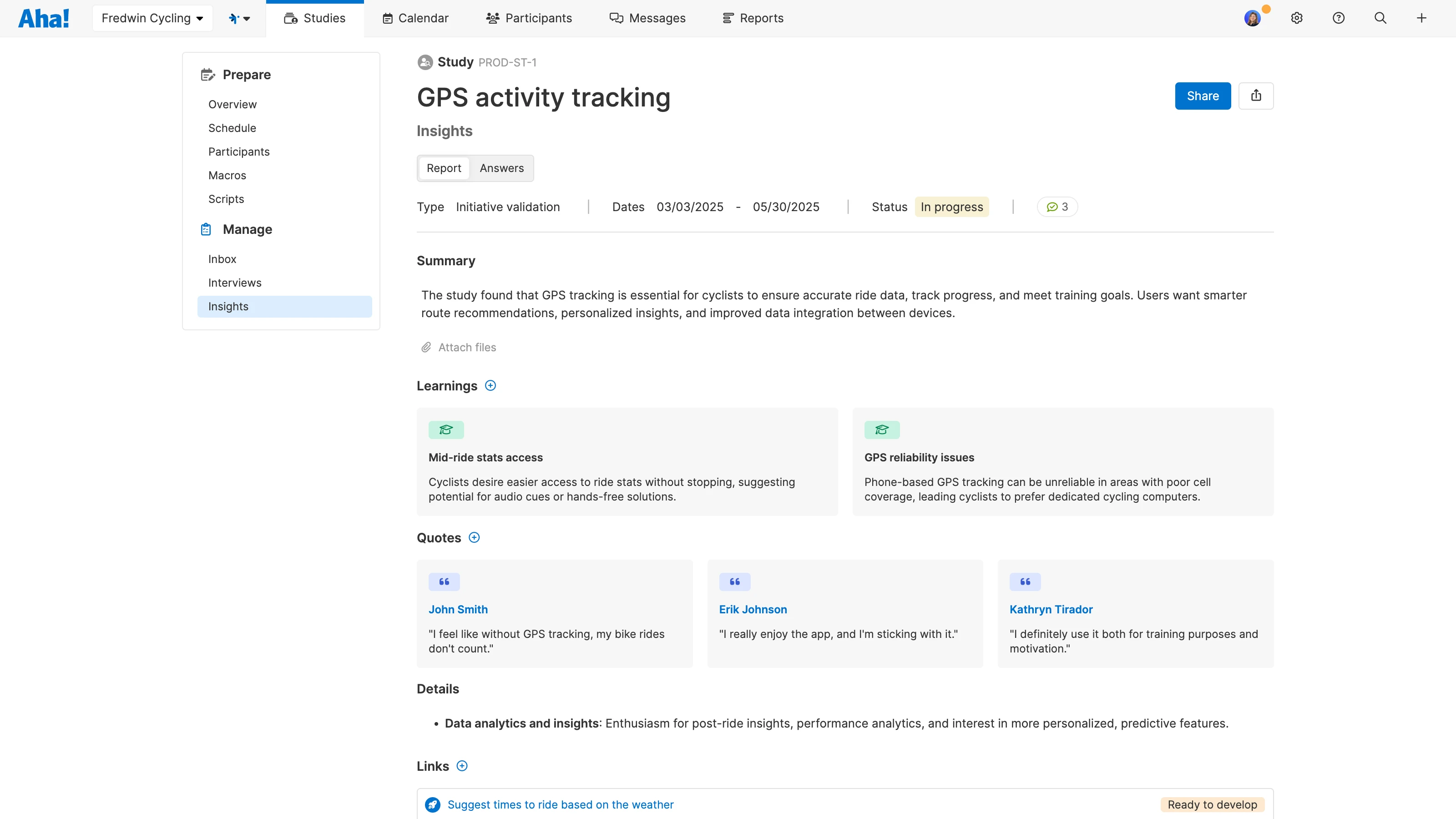 Analyze feedback across sessions