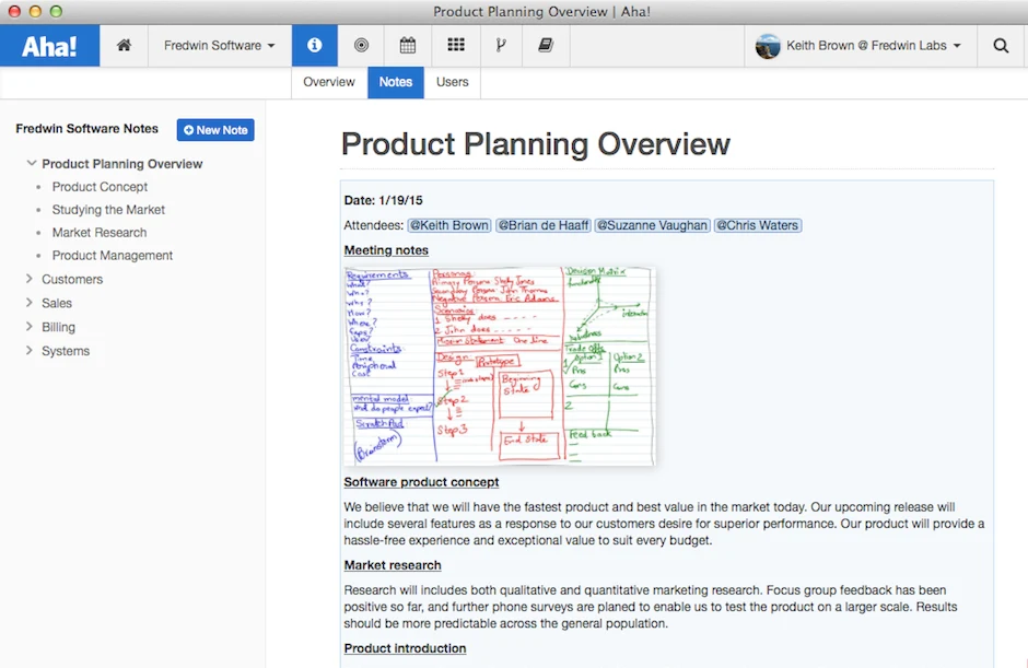 Blog - New Aha! Notes for Better Product Team Collaboration - inline image