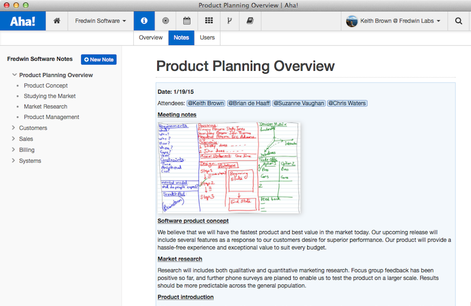 Blog - New Aha! Notes for Better Product Team Collaboration - inline image