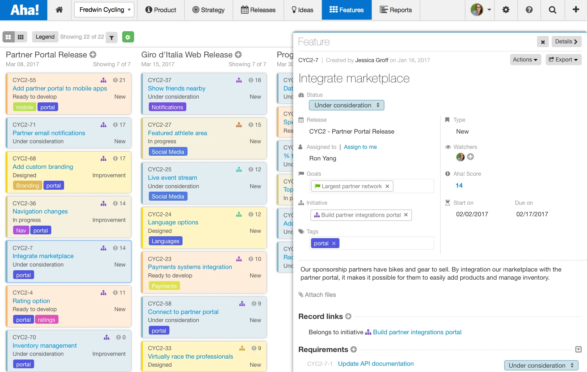 Blog - Just Launched! — Aha! Starter Product Roadmap - inline image