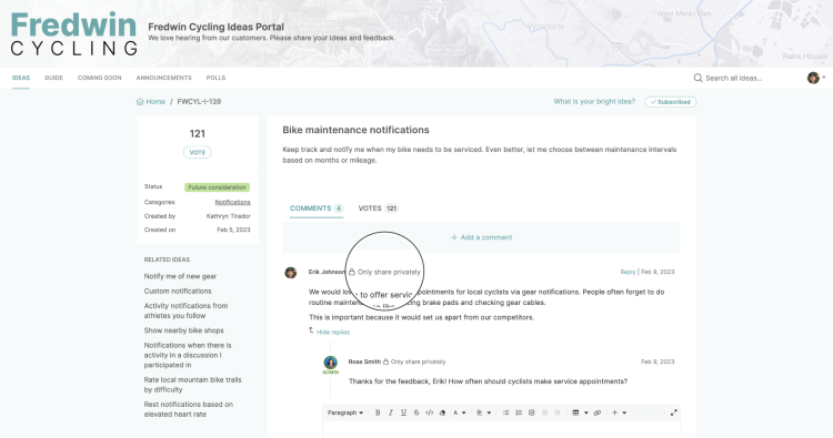Private Comments Now Supported in Aha! Ideas Portals