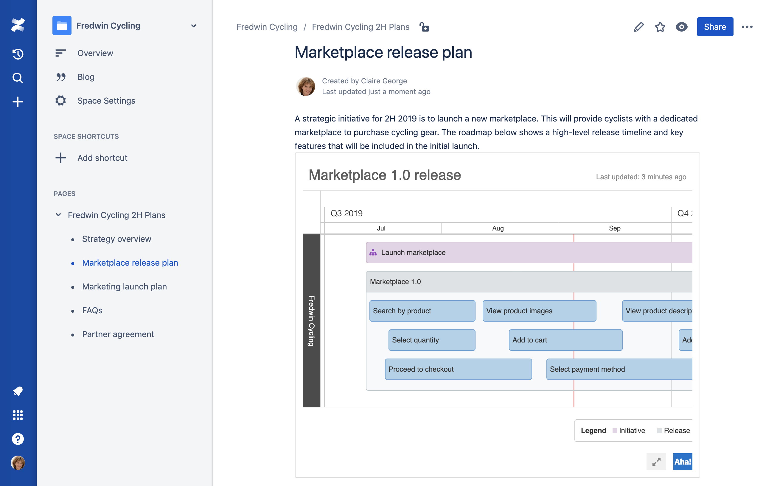 roadmap planner confluence api