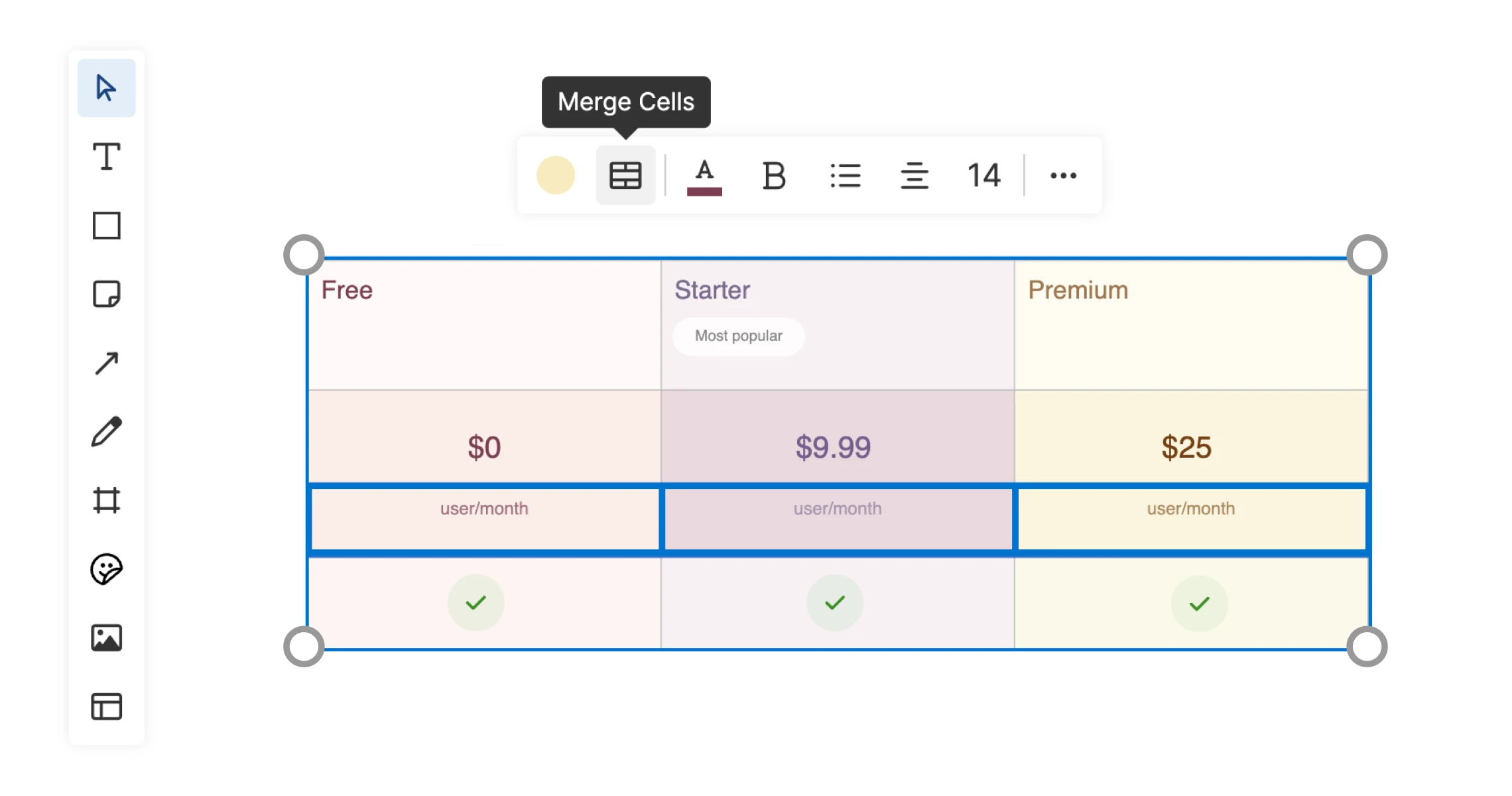 New Ways To Customize Tables in Whiteboards