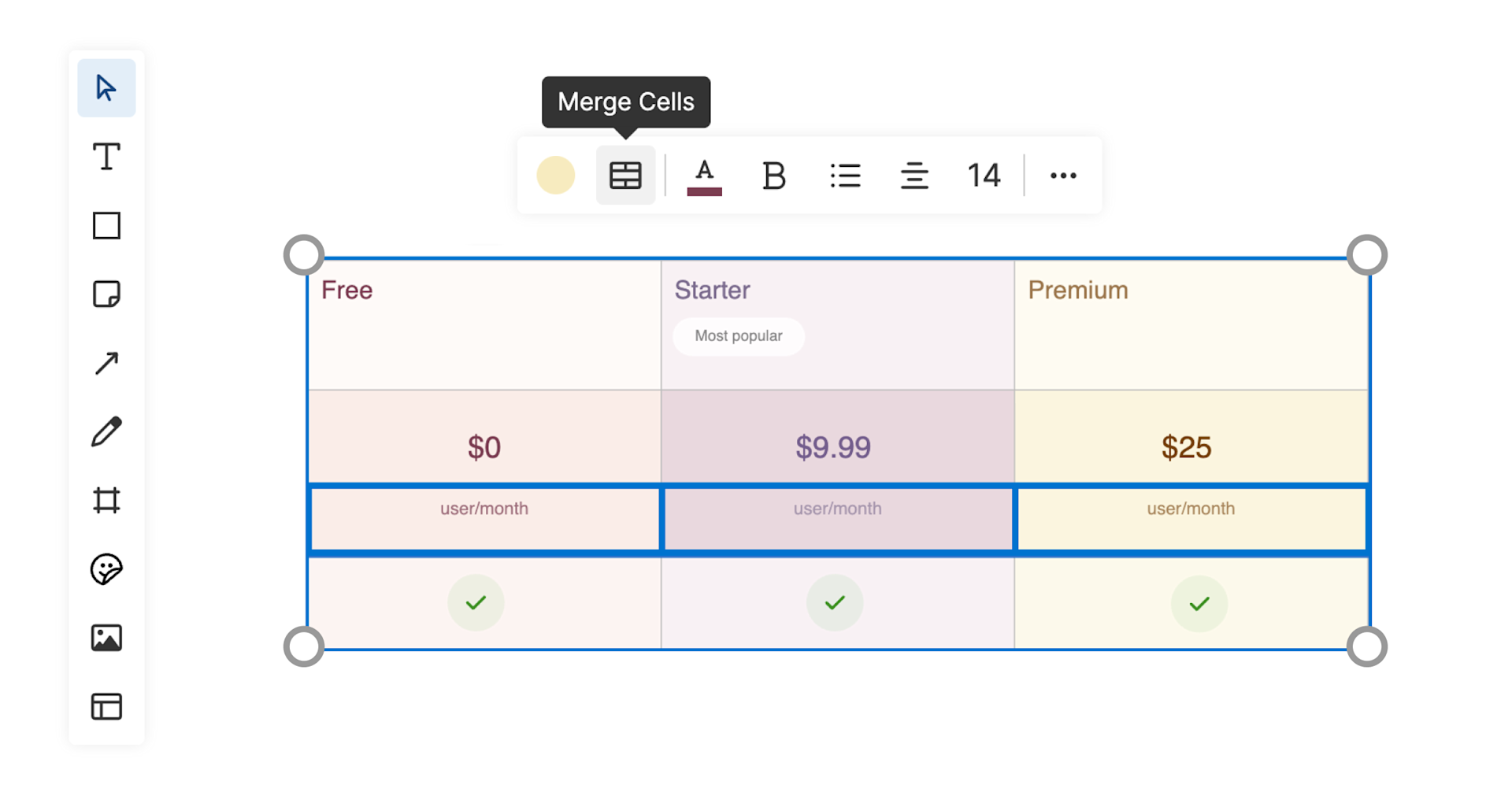 New Ways To Customize Tables in Whiteboards