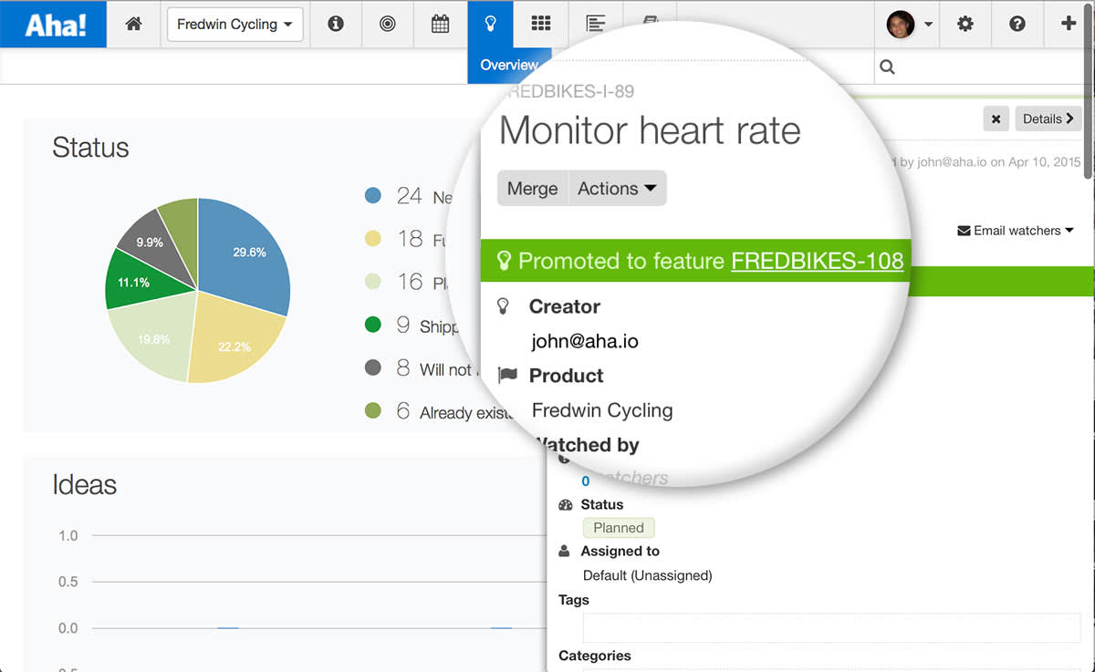 Just Launched! — Import Ideas Into Aha! From UserVoice