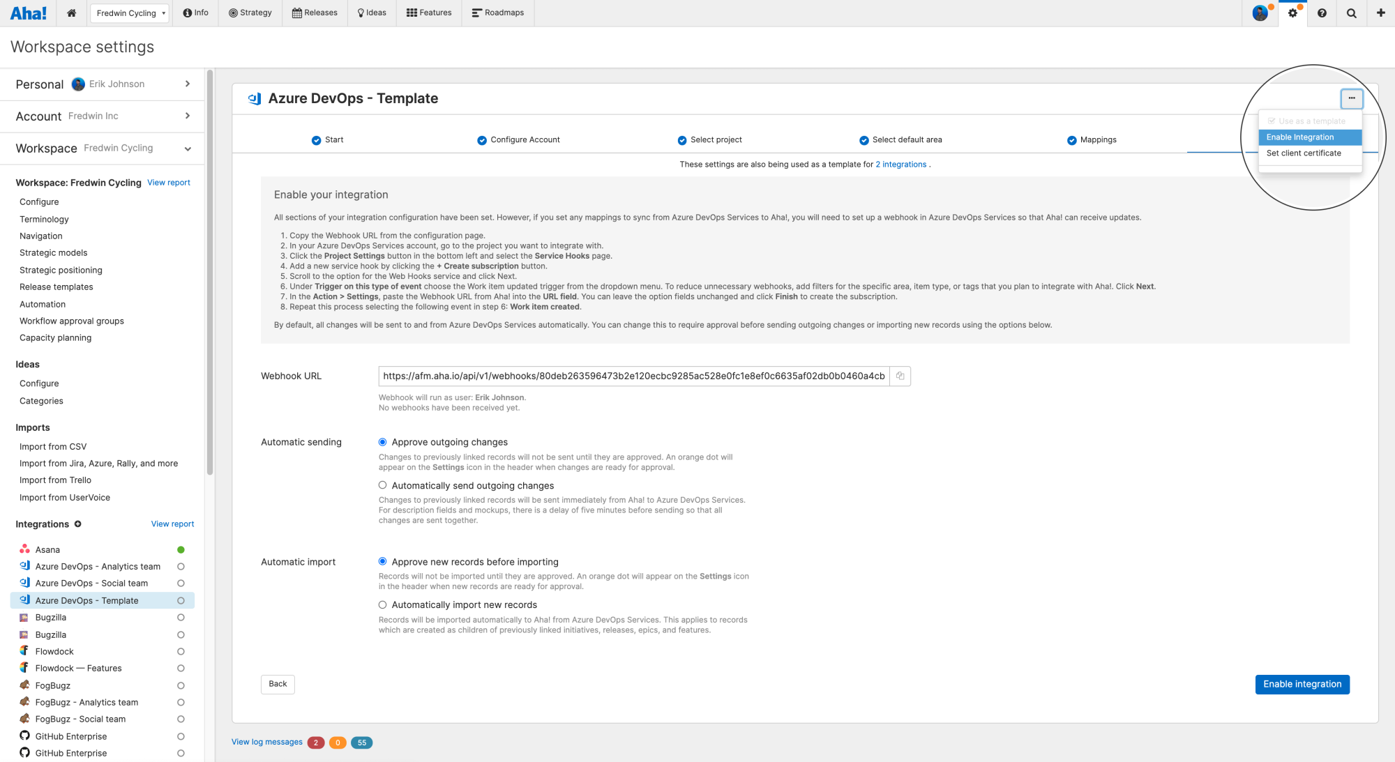 Aha Roadmaps Create An Integration Template Aha