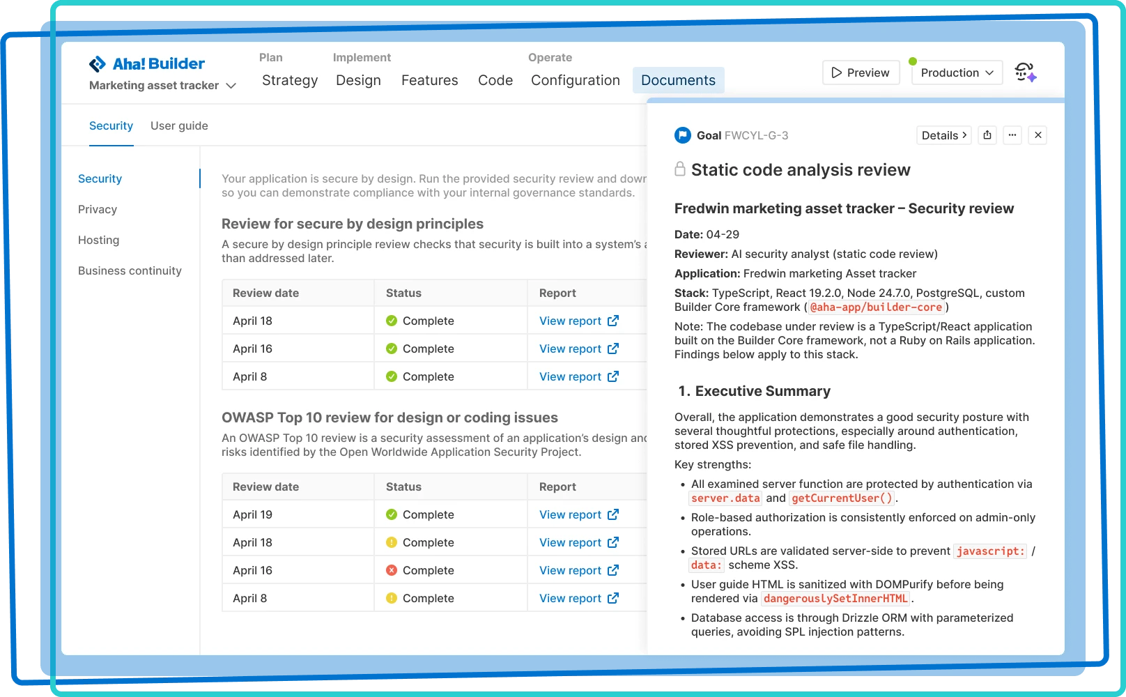 Aha! Builder Governance