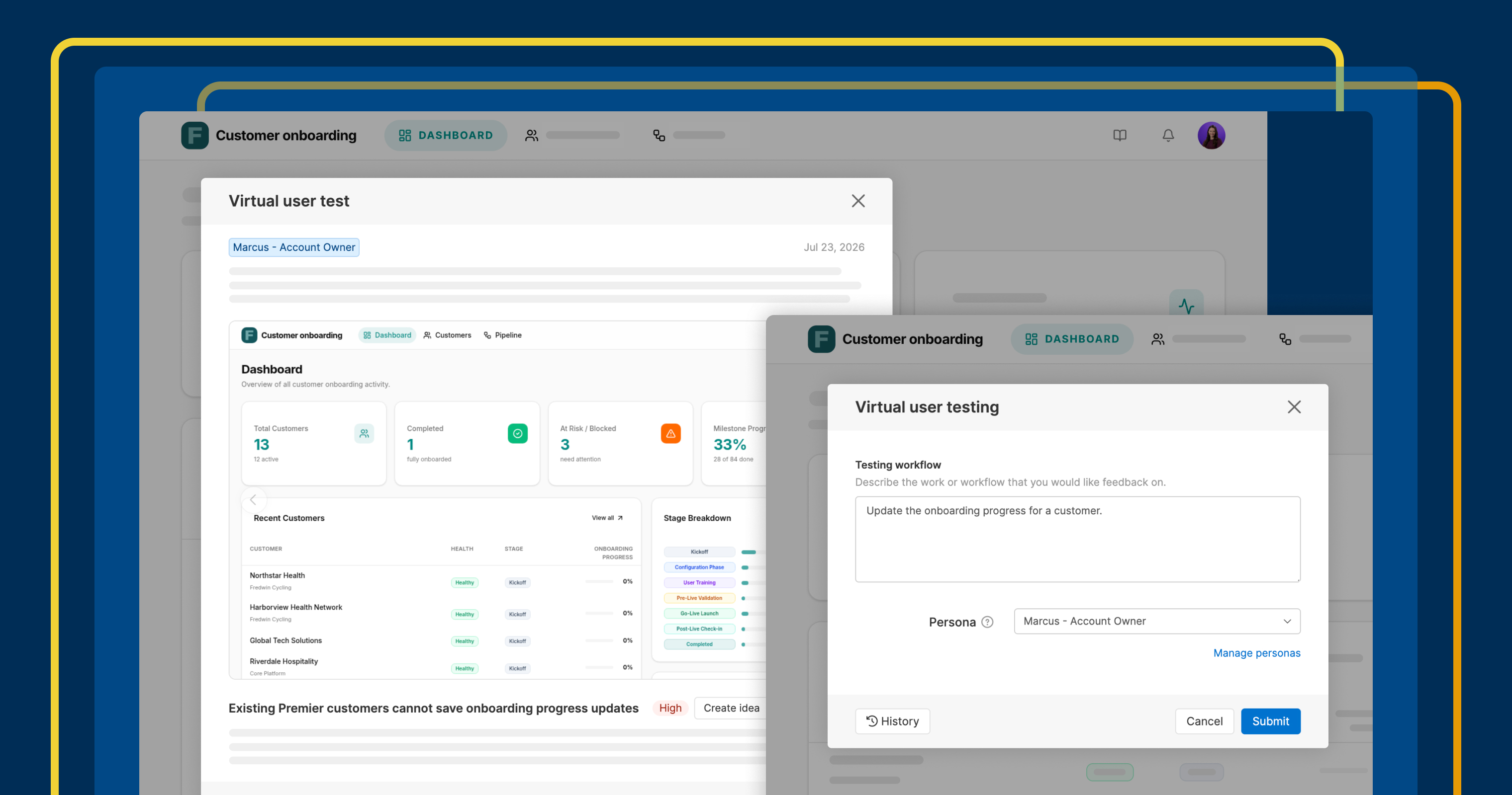 Test AI-built apps with virtual users in Aha! Builder