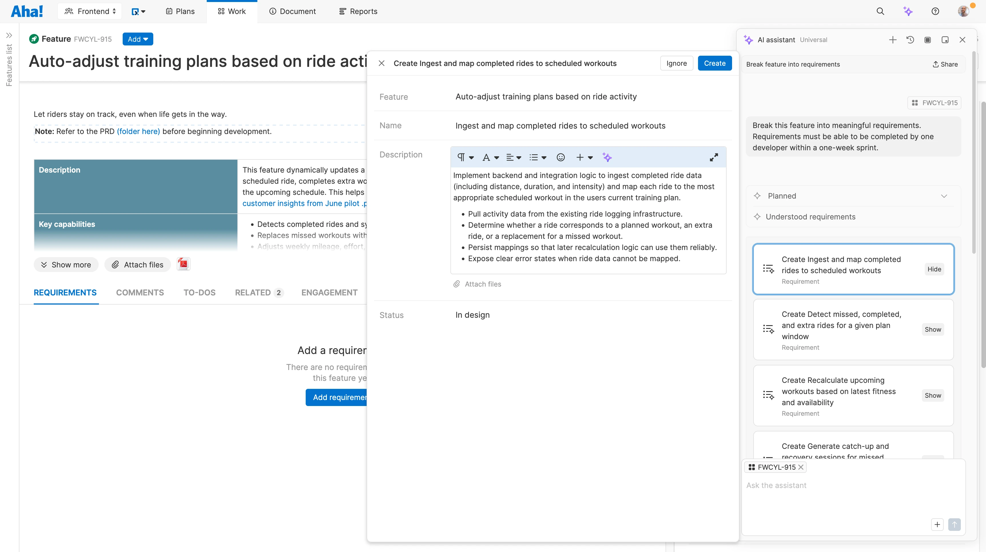 Develop - AI assistant - Refine the backlog fast