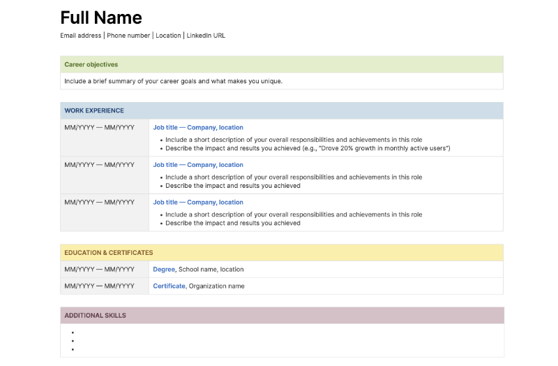 Product manager resume