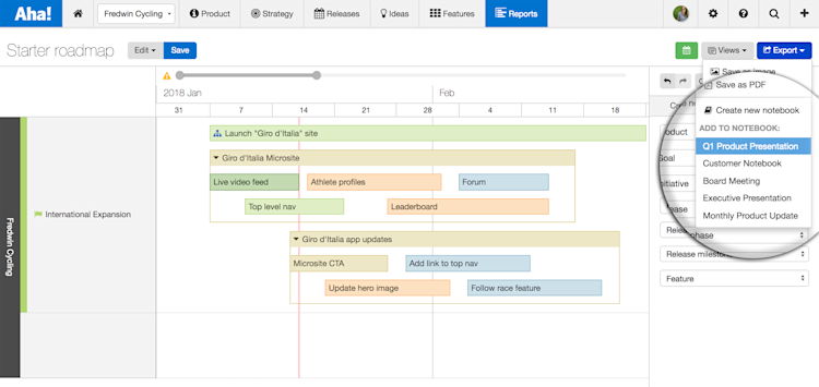 Blog - Just Launched! — Visualize Status on the Aha! Starter Roadmap - inline image