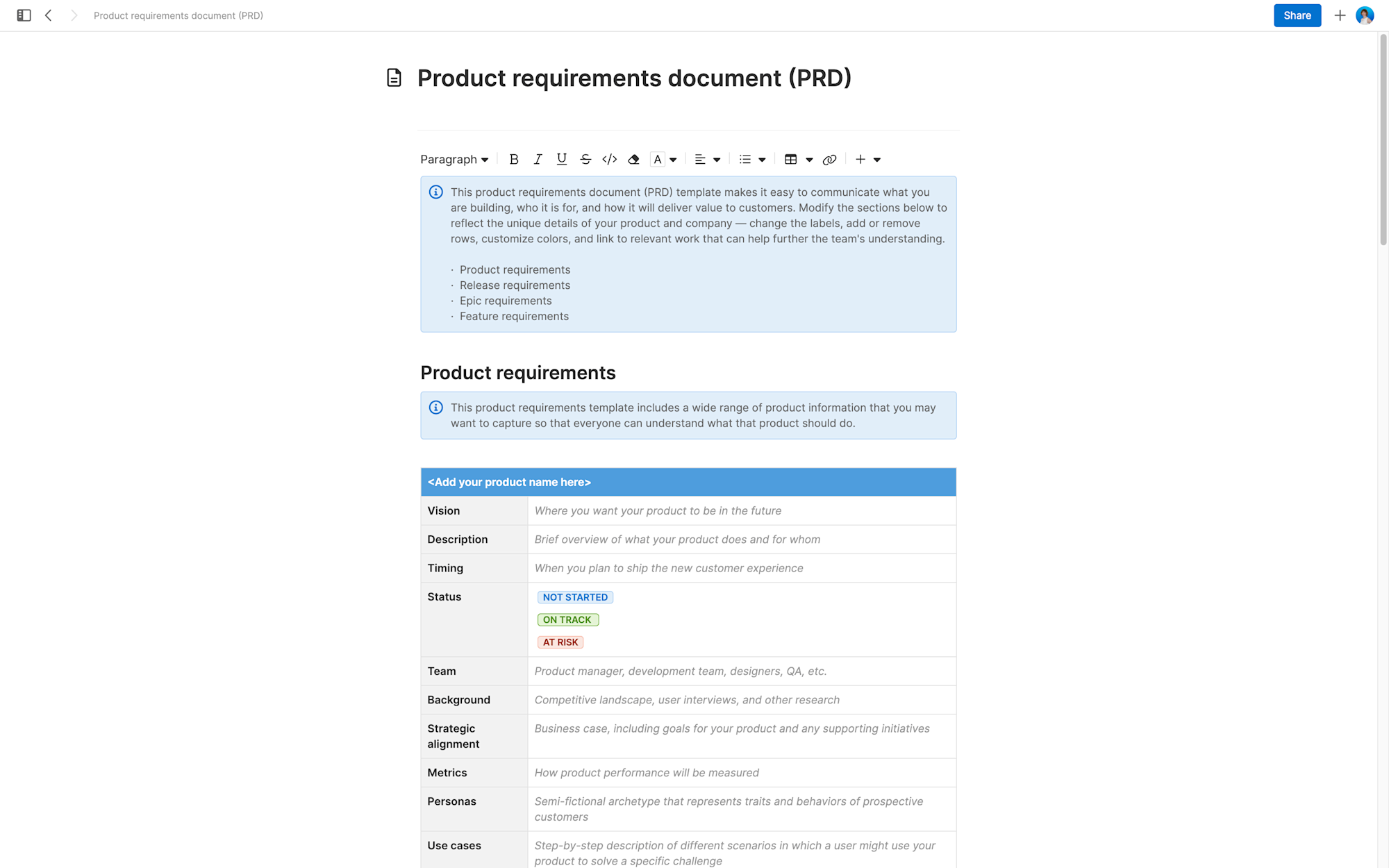 Product Requirements Document (PRD) Templates Free Downloads Aha