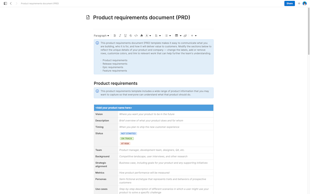Product Requirements Document (PRD) Templates Free Downloads Aha
