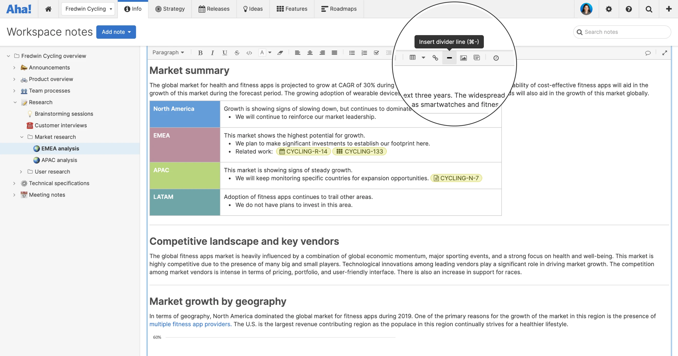 Organize content into sections