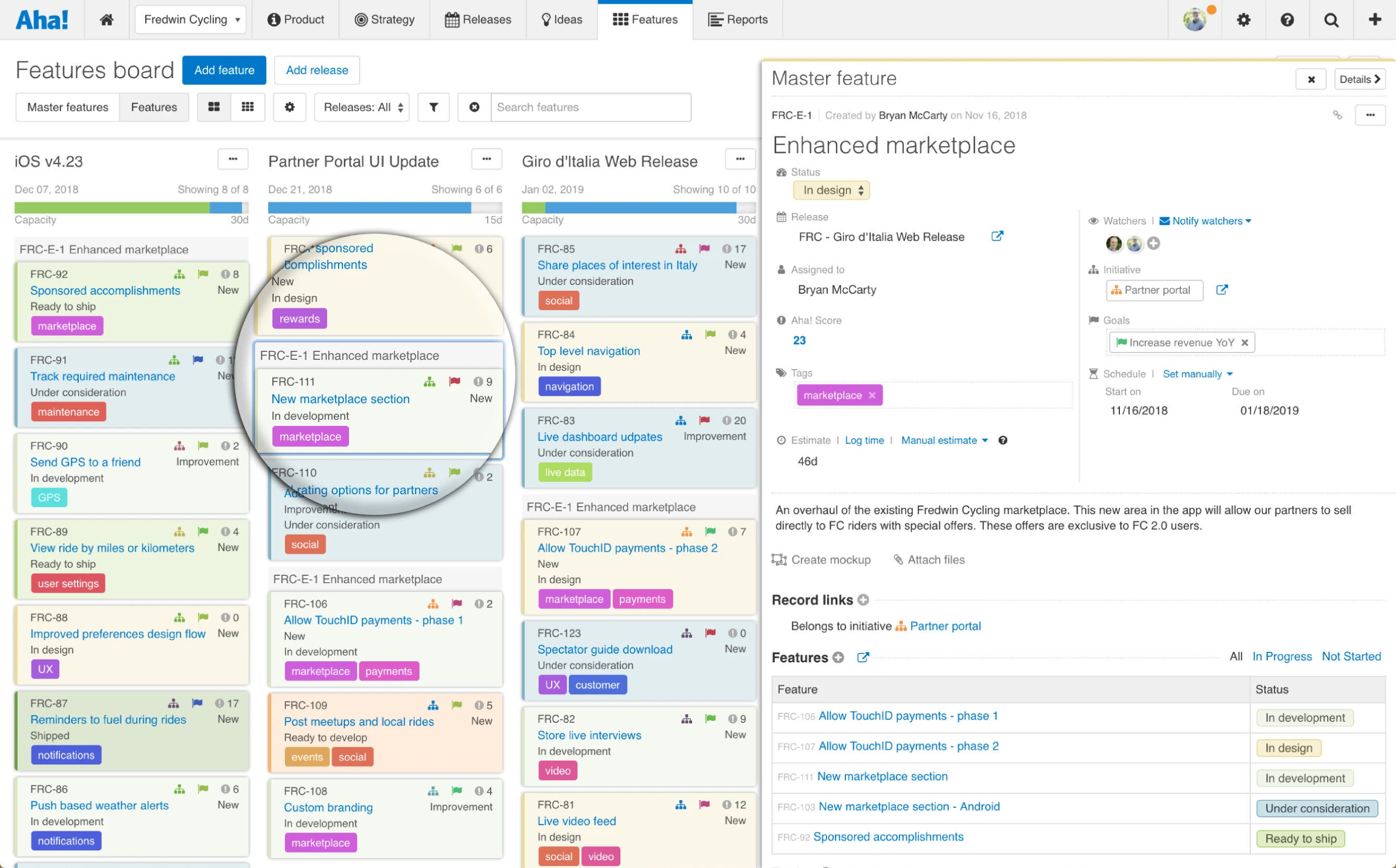 Just Launched! — Visualize Master Features and Features Together on Your Planning Board