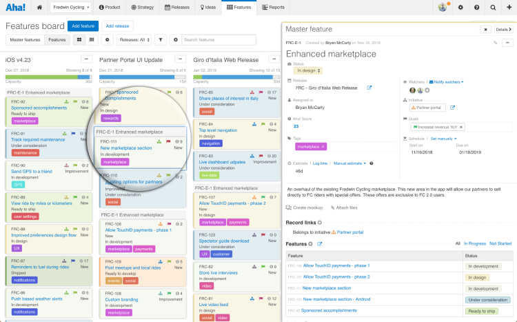 Just Launched! — Visualize Master Features and Features Together on Your Planning Board